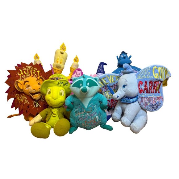 Disney Wisdom Series Collection Plush Set Featuring Simba Jiminy Cricket Dumbo G - Picture 1 of 11